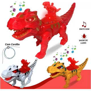 Dinossauro Robô De Brinquedo Com Luzes Led Movimento E Som em Oferta na Shopee