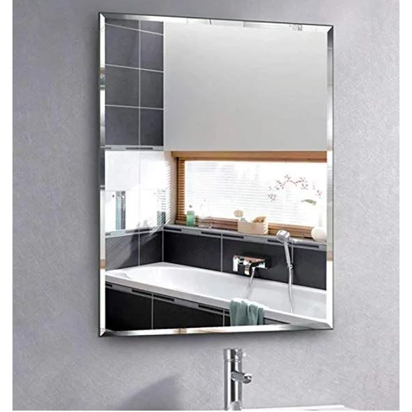 Espelho Lapidado Bisotê Decorativo 30x40cm (Sala de Jantar, Estar, Banheiro, Sala de Espera, Cabeceira de Cama, etc)