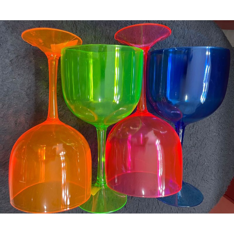 Taça Gin Neon Com Led Pisca Piscar Balada Festas Bar Domestico Acrílico