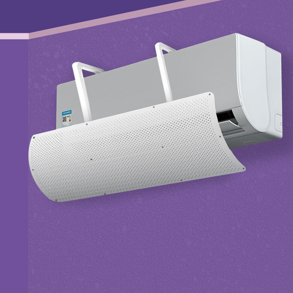 Defletor para Ar Condicionado (Aparelho Não Incluído) Split Windbree WB-02 90cm Direcionador Fluxo de Ar Tela Para Diminuir a Saída do Ar Condicionado Split Simples Montagem e Instalação Não Precisa Furar a Parede e Não Cola no Aparelho Simples Encaixe