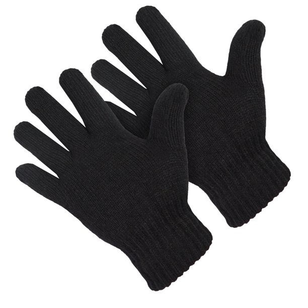 Luva De Lã Para Frio Inverno Preta Adulto Tamanhos Variados Unissex Acessório de Inverno Protege do Frio