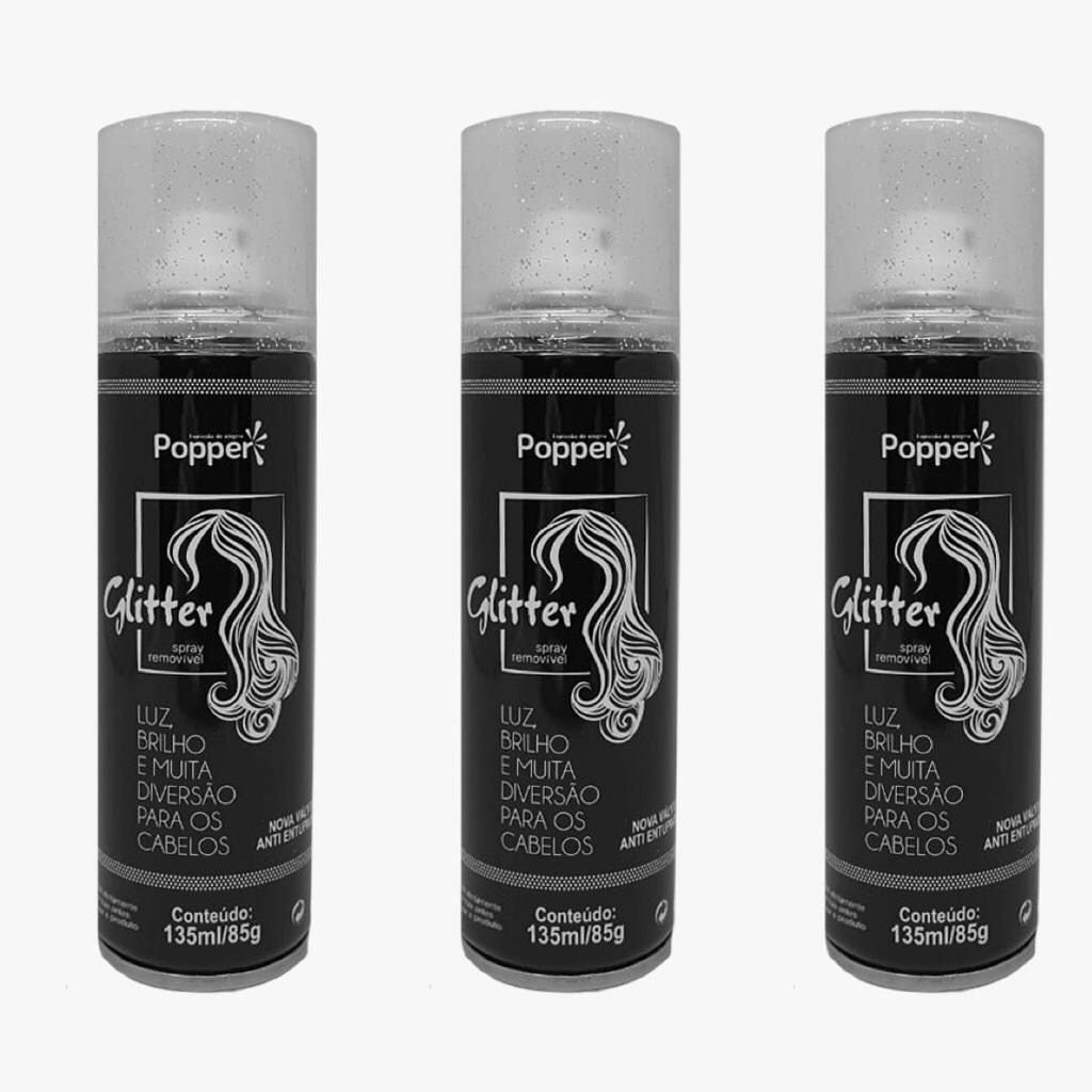 Popper Glitter Spray Para Cabelo e Corpo -  Alta Ficção Perfeito E  Cheiroso 9618-SL/9618-GD em Oferta na Shopee