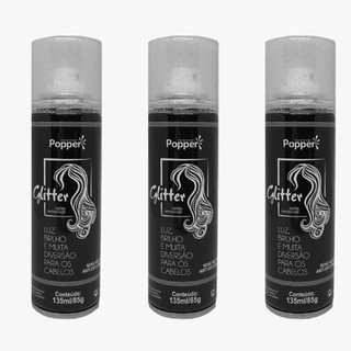 Popper Glitter Spray Para Cabelo e Corpo -  Alta Ficção Perfeito E  Cheiroso 9618-SL/9618-GD