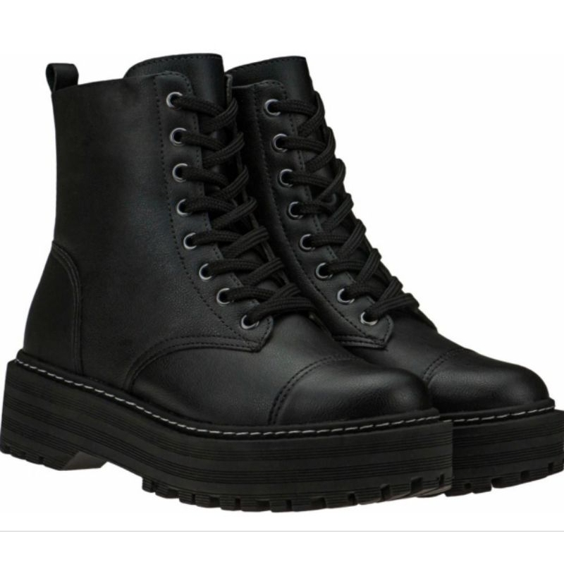 Bota Coturno Feminino Botinha Tratorada Conforto Top LS LuísaShoes em Oferta na Shopee