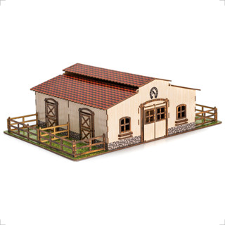 Mini Estábulo Brinquedo Fazendinha Mdf Adesivado em Oferta na Shopee