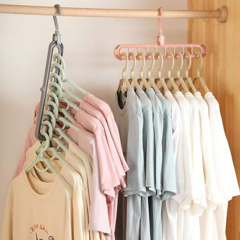 KIT 5 UNIDADES Cabide Mágico Organizador 9 Furos MultiDobrável Promocao em Oferta na Shopee