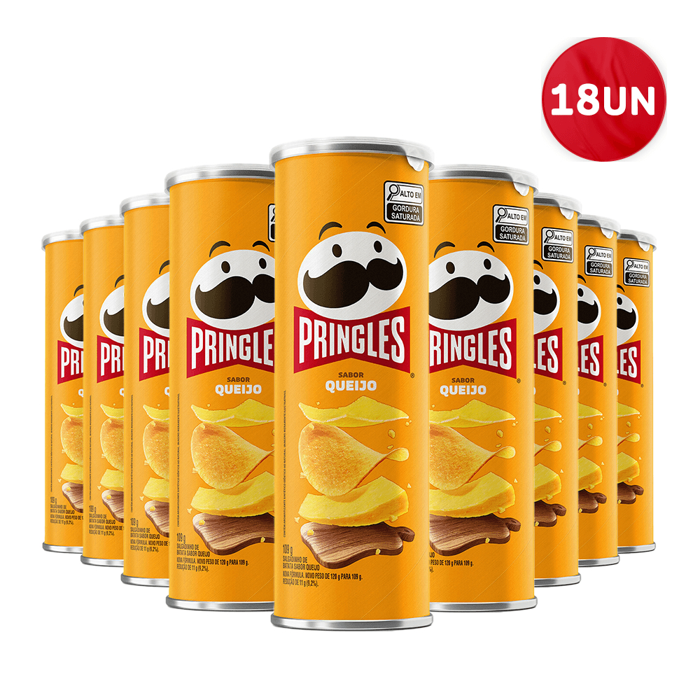 Combo Batata Pringles Queijo 18 Unidades