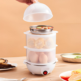 Cozedor Caldeiro Para Ovo Cozinha Multiuso Elétrico Tripla Camada Cozimento Rápido e Eficaz
