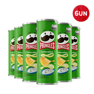 Combo Batata Pringles Creme E Cebola 6 Unidades