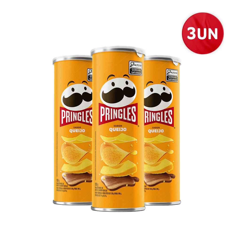 Combo Batata Pringles Queijo 3 Unidades em Oferta na Shopee