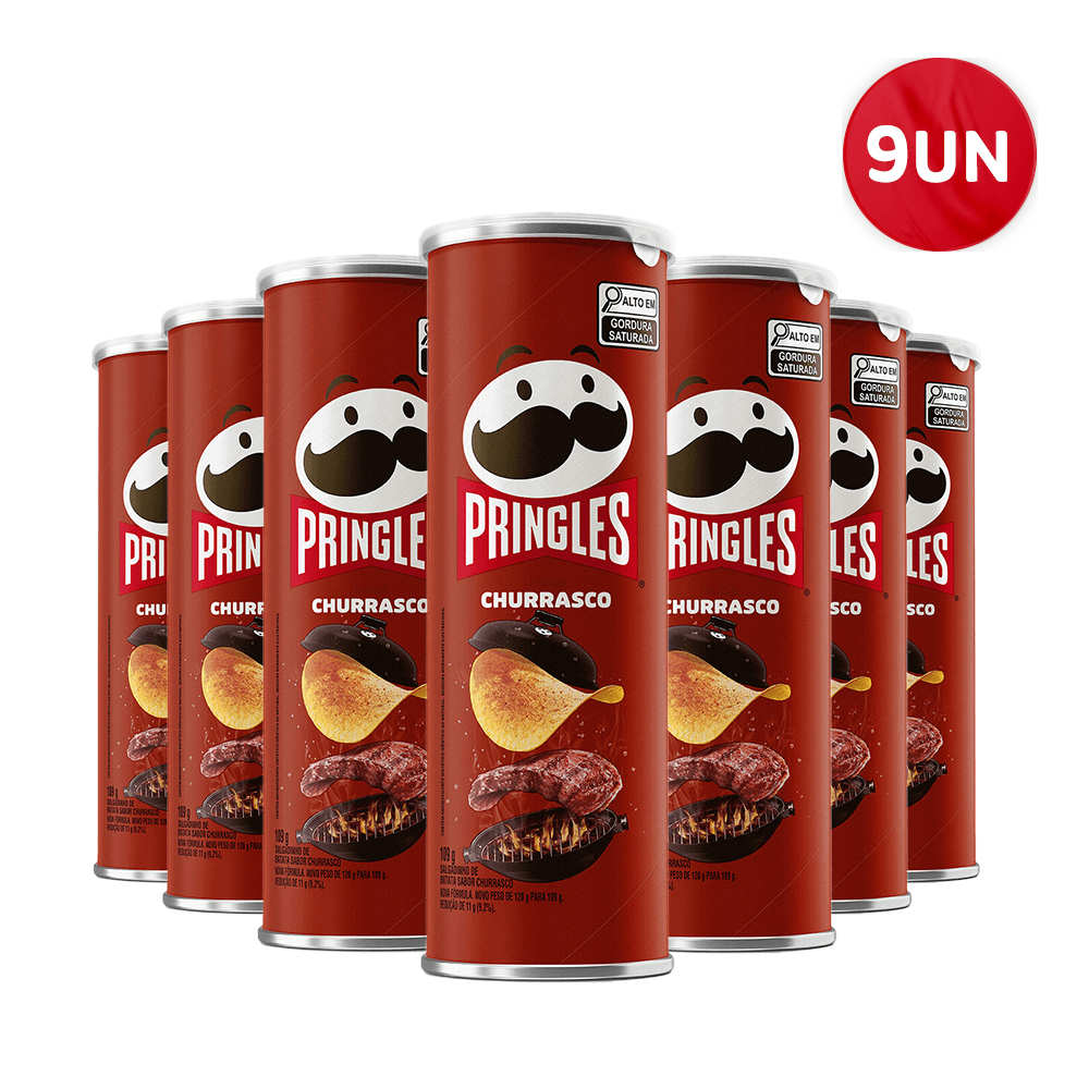 Combo Batata Pringles Churrasco 9 Unidades - Food & Beverages