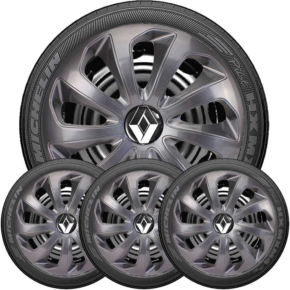 Jogo 4 Carlotas Reforçadas Aro 15 Velox Compativel Com Logan Sandero Scala em Oferta na Shopee