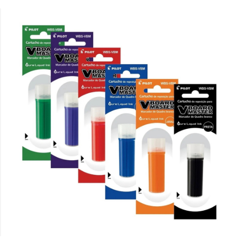 Kit 3 Unidades de Refil Recarga para Marcador Caneta Pilot Board Master Original De Quadro Branco em Oferta na Shopee