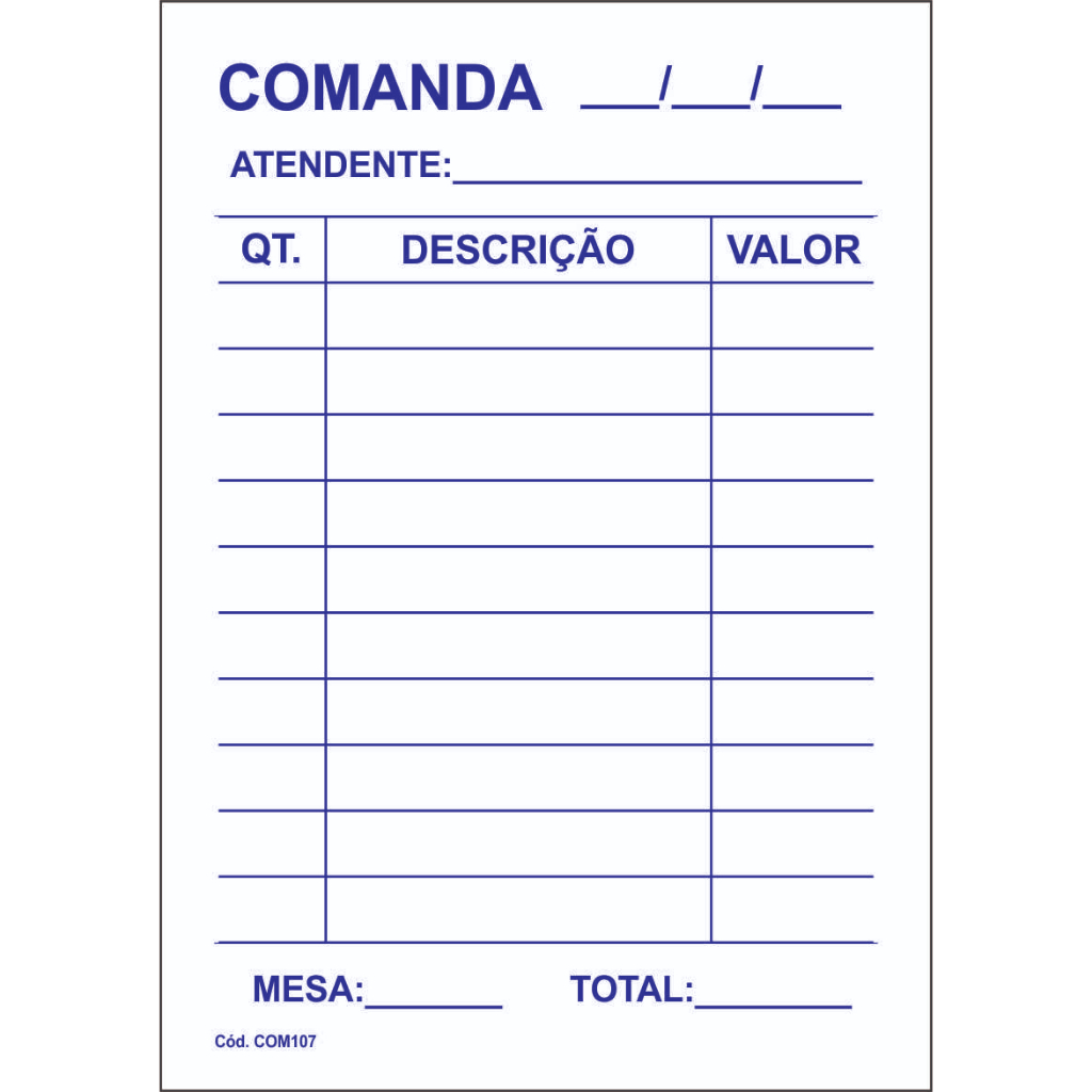 Bloco de Pedidos Restaurante: Onde Comprar | BuscaProdutos