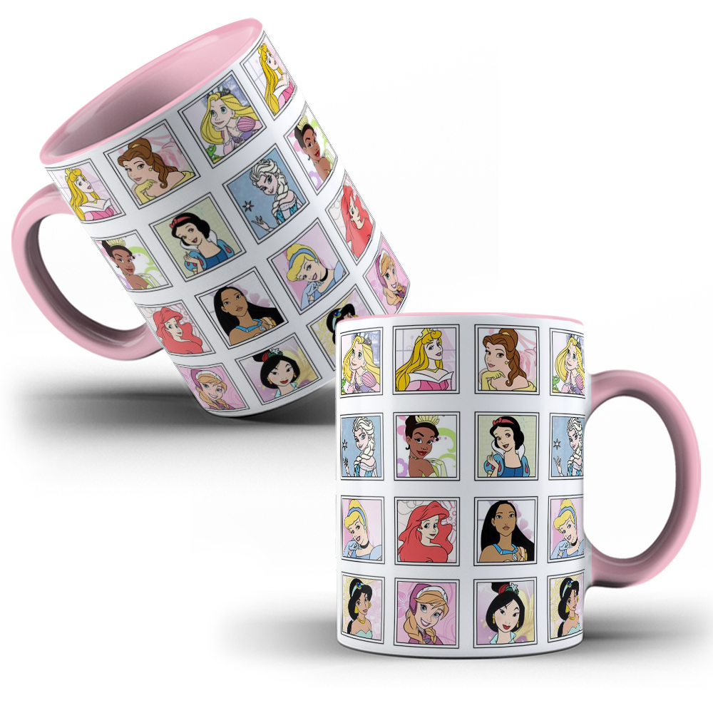 Caneca de Porcelana Personalizada Princesas Disney