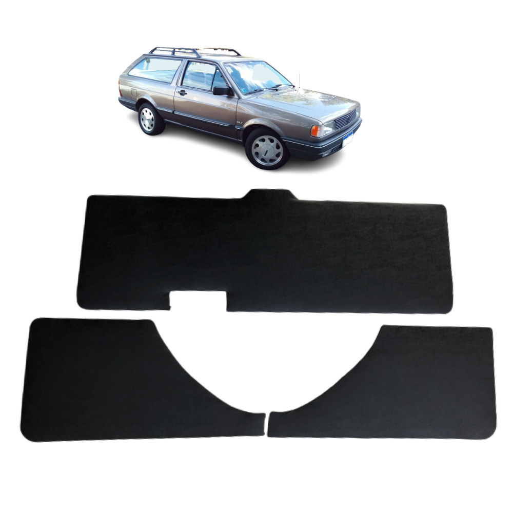 Kit Forro Porta Malas Parati Quadrada 80/95 Preto C/limpador
