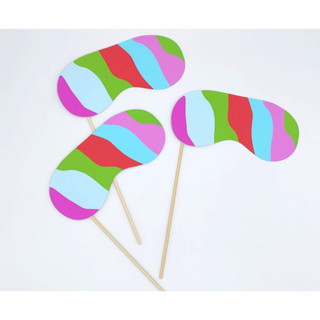 3UN Plaquinha Tapa Olho Jenna Rink De Repente 30 anos Decoração de Mesa Fotos de festa em Oferta na Shopee