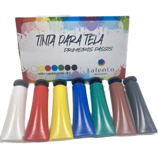 Tinta Para Tela Kit Iniciante Com 7 Cores Lançamento Talento