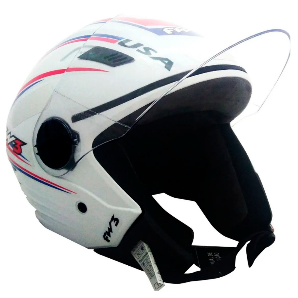 Capacete Fw3 X Open Aberto Países USA — imagem 2 de 2