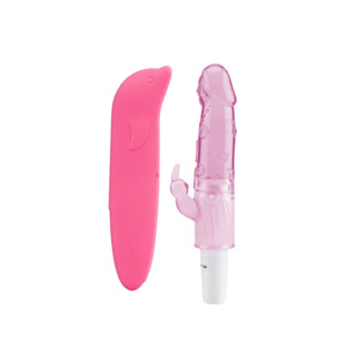 Vibrador Feminino Jelly + Vibrador Golfinho Ponto G