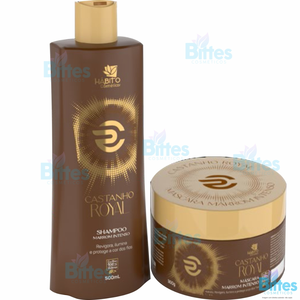 KIT CAPILAR CASTANHO ROYAL HÁBITO COSMÉTICOS