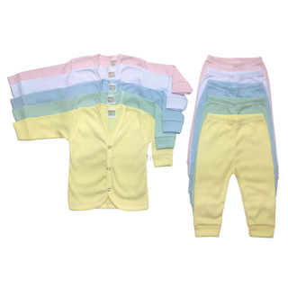 Conjunto Casaqueto Cardigã com Calça Pijama Canelado Longo 1/2/3 Anos