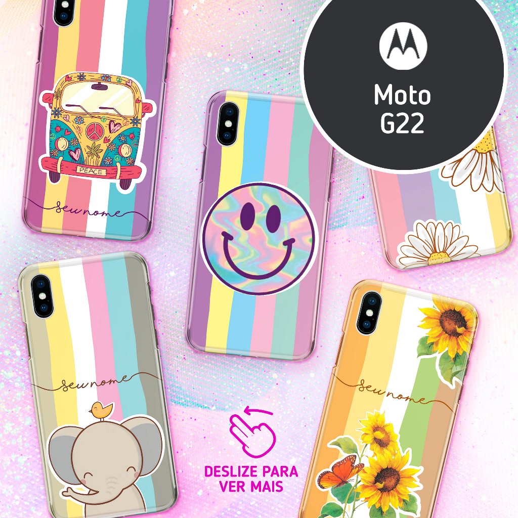 Capa Capinha - Motorola Moto G22 - Arco-íris Ilustrada