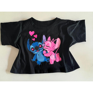 Cropped Croped Lilo Angel Casal Personagem