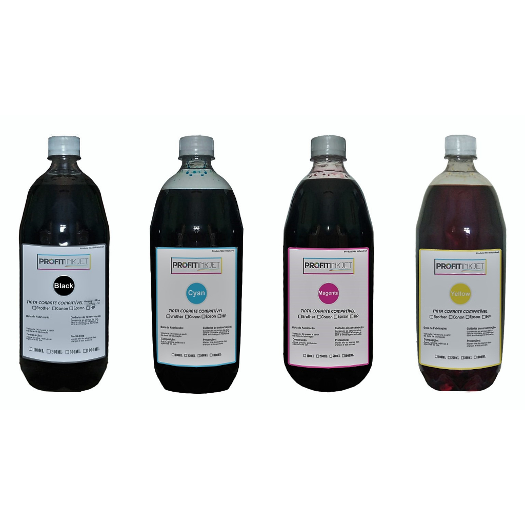 Kit Refil 4 Litros Tinta Compativel Com Hp OfficeJet Pro 9020 7740 477dw  8100 8600 8610 8710