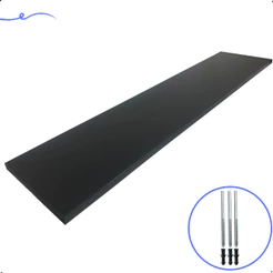 1 Prateleira Preta 90X20 Com Suporte Flutuante Mdf Organizadora Decoração Cozinha Quarto Banheiro