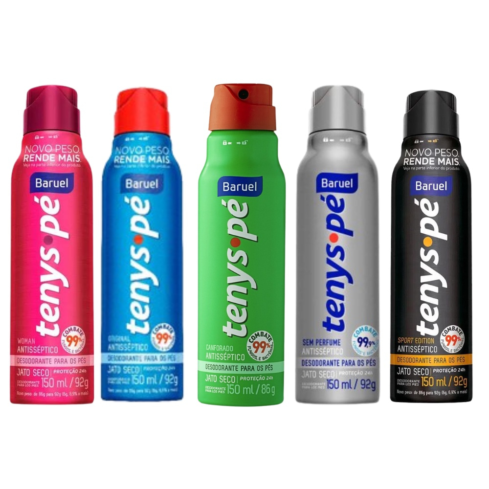 Tenys Pé Baruel Spray 150ml - Desodorante Para os Pés JATO SECO