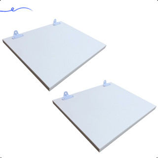 Kit 2 Prateleira Branca 30X30 + Suporte Flutuante Mdf Organizadora Decoração Cozinha Banheiro Sala em Oferta na Shopee