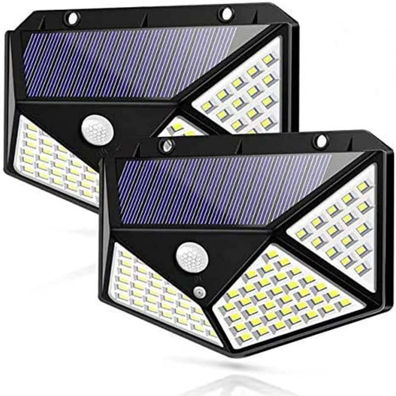Luminária Solar 100 Led Com Sensor Jardim Prova D'água Promoção em Oferta na Shopee
