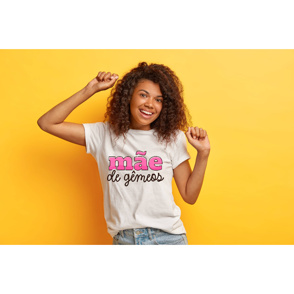 Camiseta Dia das Mães - Mãe de Gêmeos