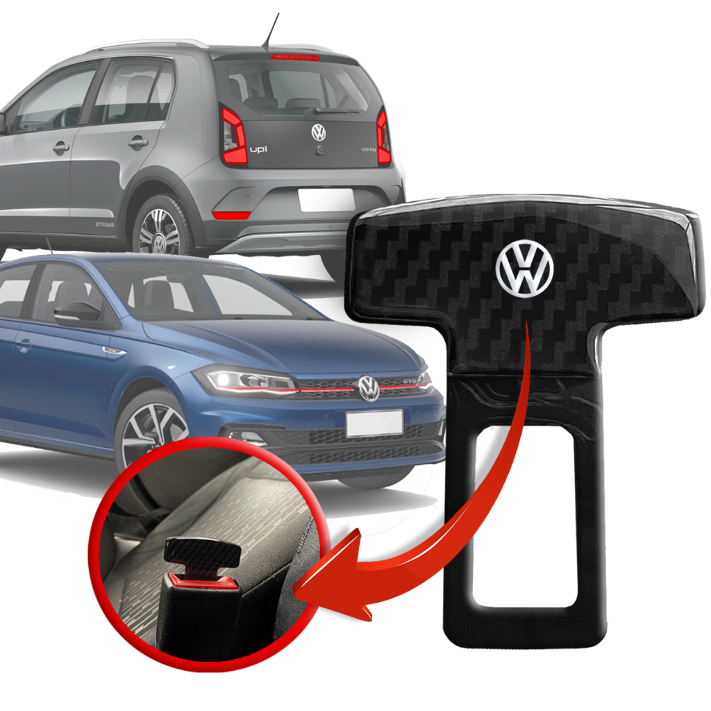 Fivela Anti Alarme Barulho Cinto de Segurança Volkswagen Golf Jetta Polo Virtus Up TSI