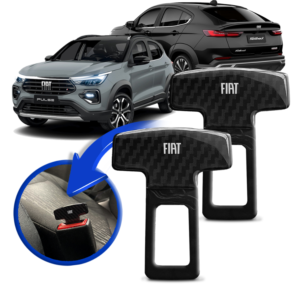 Par Fivela Trava Anti Alarme Som Barulho Cinto Segurança Fiat Toro Fastback Pulse Argo Strada Mobi