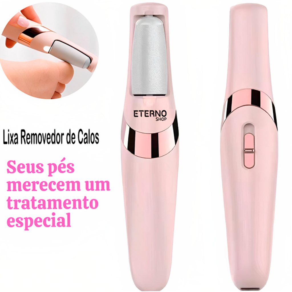 Lixador De Pé Elétrico - Esfoliador Tira Calos Pedicure Portátil Marisa Lixa Elimina Calo Usb Pilha