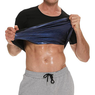 Camiseta Térmica Masculina Modeladora com Manga Curta Redutor de Medidas Efeito Sauna Queima Gordura