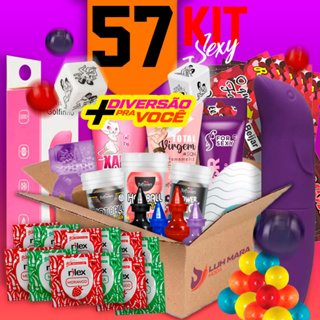 Kit Produtos Sexy Shop Para Casal 57 Itens Brinquedos Eróticos Lubrificantes Embalagem Discreta
