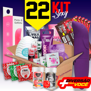 Kit Erótico 22 Itens Sexy Shop Para Casais Com Vibradores E Lubrificantes Embalagem Discreta