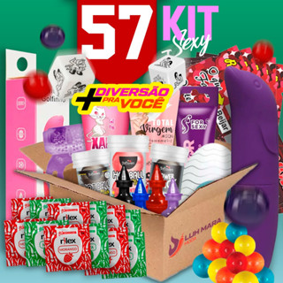 Kit Sexy Shop Para Homem E Mulher Com 57 Produtos Com Dadinho De Posições Vibrador Lubrificante