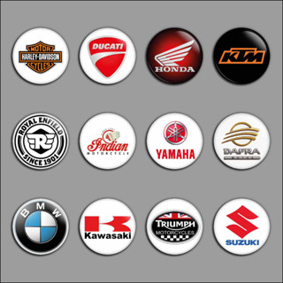 Boton MOTOCICLISMO 3,8cm - Botom botton botons bottoms broche moto marcas motoclube