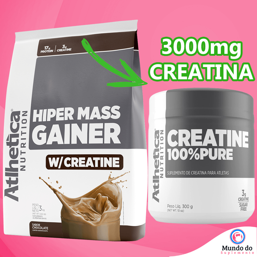 Hiper Mass Gainer 3kg com 3g Creatina Hipercalórico Sinister - Atlhetica Nutrition