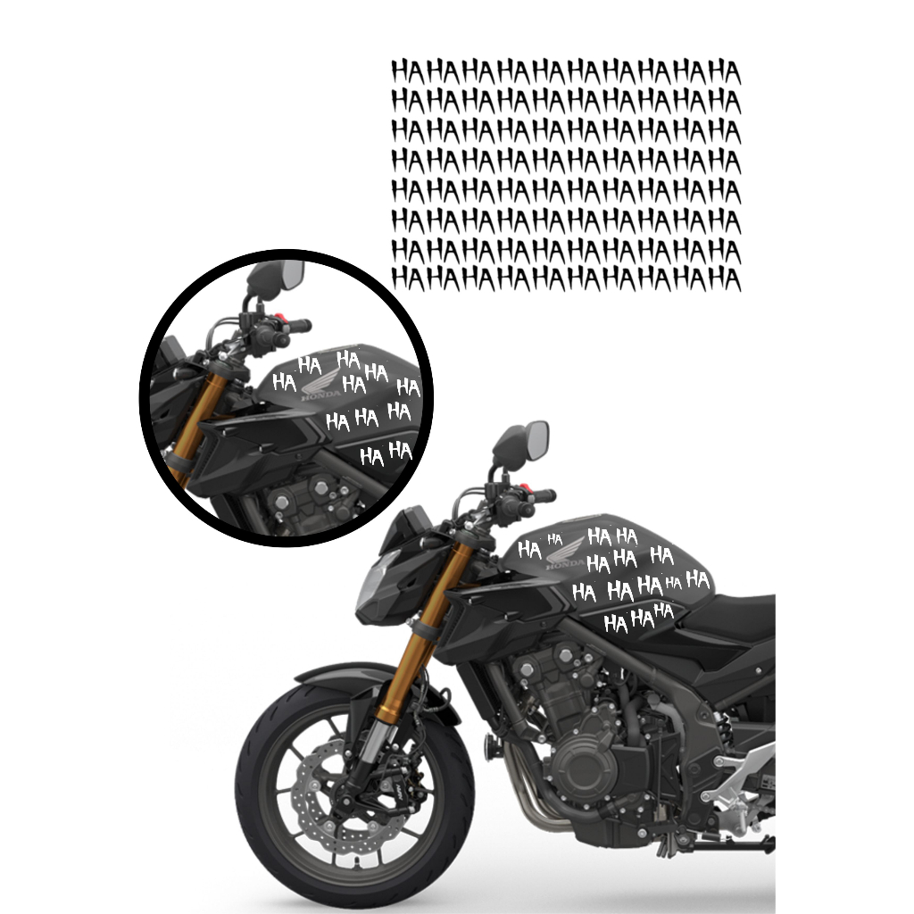 Adesivo HAHAHAHAHAH para moto pacote com 10, 20 e 40 unidades de HA AD1146 4F8EE84D4DDD4E8E4