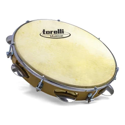 Pandeiro Torelli 10 Polegadas Pele Animal Profissional Tp300