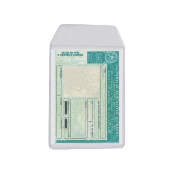 Porta Documentos Transparente com Aba