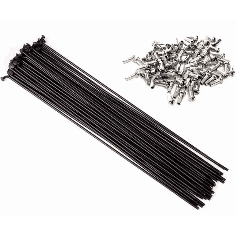 Raio Bike Aro 29/700 Fino Inox Preto 295 X 2.0mm 72 Pçs