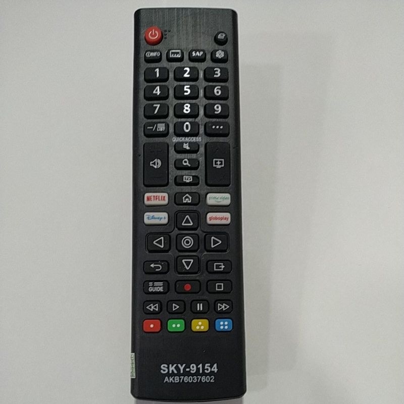 controle remoto para tv LG smart com tecla Netflix/prime vídeo/Disney+/globo play