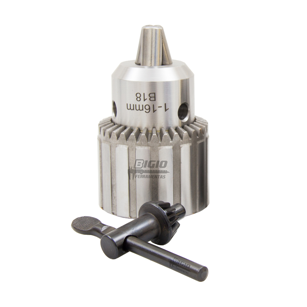 Mandril Com Chave pesado b18 5/8 -1 A 16mm P/ Tornos E Furadeiras