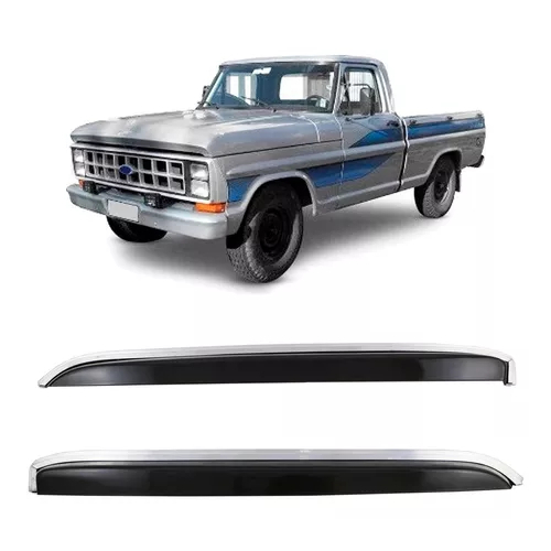 Calha De Chuva Defletor Ford F1000/ 2000/ 4000 Encaixe (par)  FORD F1000 1972 ATÉ 1992